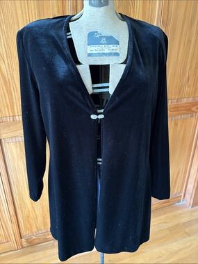 Black velvet evening jacket